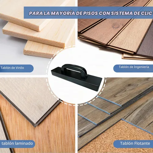 Vista 5 de Bloque de roscado, bloque de instalación de piso grande y pesado, con mango, no requiere martillo, para laminado/madera/madera