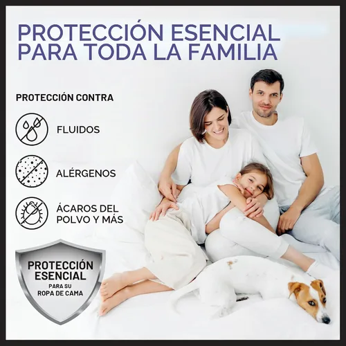 Vista 6 de Protect-A-Bed Essential - Protector de colchón tamaño individual, resistente a los ácaros, sin ruido y a los olores, 100% impermeable, lavable a