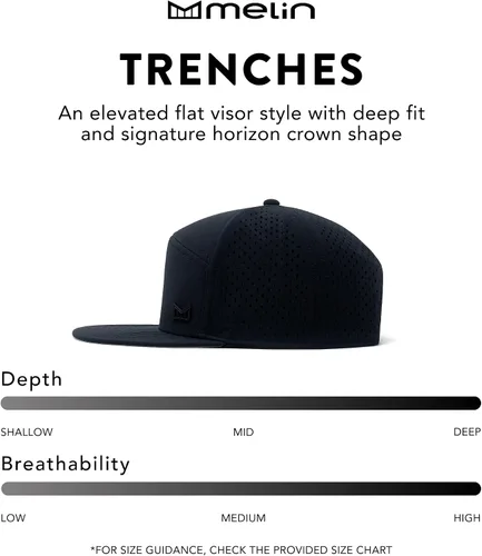 Vista 4 de melin Trenches Icon Hydro, gorra de rendimiento a presión, resistente al agua, para hombres y mujeres, golf, correr o entrenar
