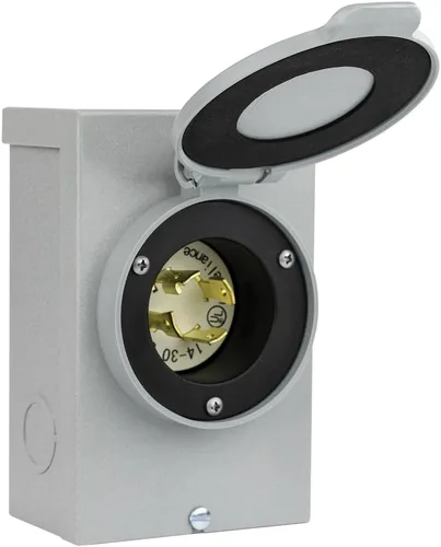 Vista 9 de Reliance Controls Generadores de hasta 7,500 vatios de funcionamiento PB30 30-Amp NEMA 3R Caja de entrada de alimentación, gris