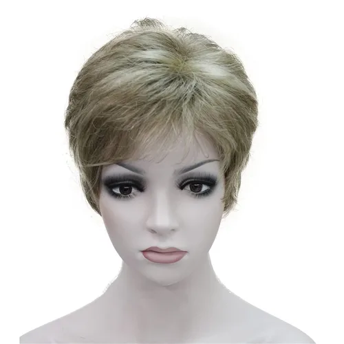 Vista 13 de Wiginway corto rizado pelucas sintéticas con flequillo pelo premium natural moda pelucas para señora mujeres #101