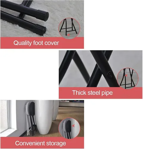 Vista 5 de Home Taburete plegable, taburete de bar plegable de alta resistencia, taburete redondo acolchado plegable con capacidad de 300 libras