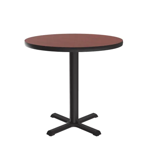 Vista 20 de Correll Mesa de bar redonda de 30 pulgadas, mesa de cóctel de comedor de 29 pulgadas de alto, parte superior laminada de nogal duradero, base