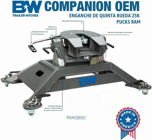 Vista 2 de B&W Trailer Hitches RVK3600 Enganche para quinta rueda