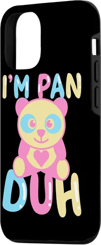 Vista 2 de iPhone 15 Pansexual I'm Pan Duh LGBTQ Bisexual Rainbow Cute Panda Bear Case