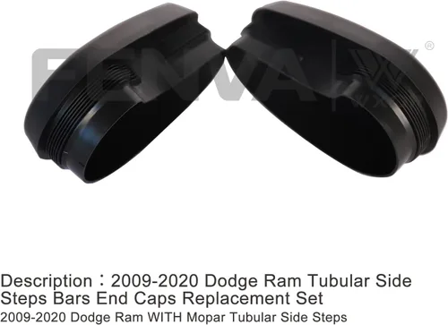Vista 5 de Juego de tapas ovaladas para estribos laterales tubulares, juego de tapas de repuesto para Dodge Ram 2009-2020 con escalones laterales tubulares