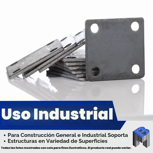 Vista 2 de Placa base cuadrada soldable de metal de acero de 4 x 4 pulgadas, placa de acero A36, base de placa de acero de alta calidad para soporte