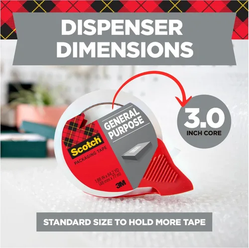 Vista 4 de Scotch Cinta de embalaje para envío, 1.88" x 109 yardas, ideal para embalaje, envío y mudanza, 6 rollos (3350L-6)