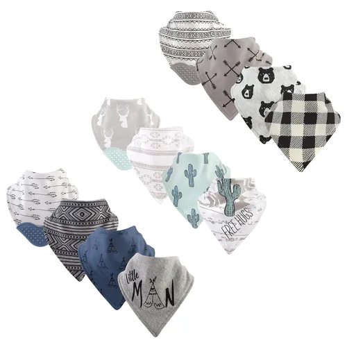 Vista 7 de Yoga Sprout Babero bandana con mordedor, alas, paquete de 4 Paquete de 4 alas