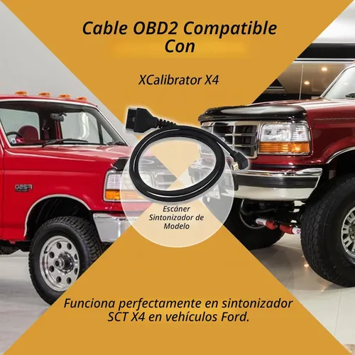Vista 3 de XTPTFABS para cable SCT X4, cable OBD2 compatible con Xcalibrator X4 modelo sintonizador escáner, funciona perfectamente en vehículos Ford