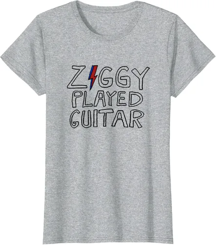 Vista 24 de David Bowie - Ziggy Played Guitar Sketch Lyric Camiseta Blanco