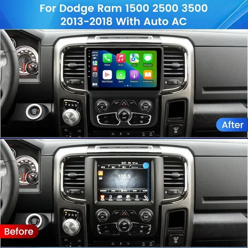Vista 2 de Radio de coche Android 12 de 4+32 GB 8 núcleos para Dodge Ram 1500 2500 3500 2013-2018 actualización estéreo de CA automático, 1280 x 720 IPS