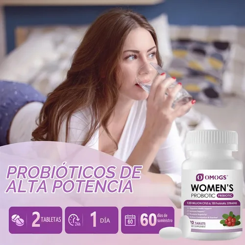 Vista 7 de OMOGS Probiótico para mujeres, con extracto de arándano, prebióticos orgánicos y vitamina C, 90 mil millones de CFU, 18 cepas, ayuda para aumentar