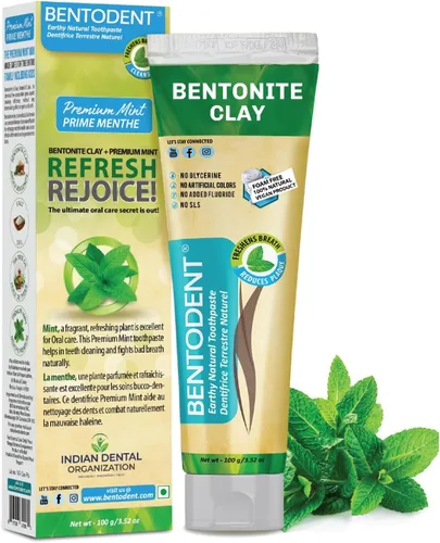 Vista 13 de BENTODENT PASTA DE DIENTES Pasta de dientes blanqueadora de arcilla bentonita y carbón activado - Pasta de dientes blanqueadora natural, sin flúor