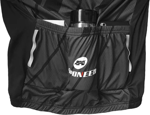 Vista 6 de sponeed - Jerséis de ciclismo para hombre, tops, camisas de ciclismo, manga corta, atuendo de ciclismo, chaqueta de ciclismo de cierre completo