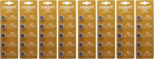 Vista 3 de LOOPACELL Batería electrónica del reloj del óxido de plata de 20 357 SR44