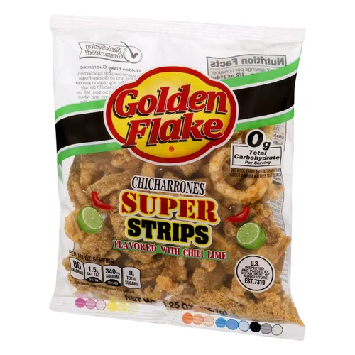 Vista 5 de Golden Flake Super Cracklin Strips, Chili Lime, 3.25 oz (Paquete de 4)