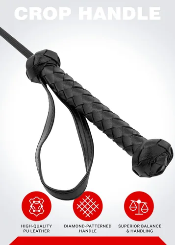 Vista 6 de Sex Whip for Spanking BDSM Flogger 20" Red, Sexy Riding Crop for Adults Bedroom - Sex Toys for Men, Women, Couples