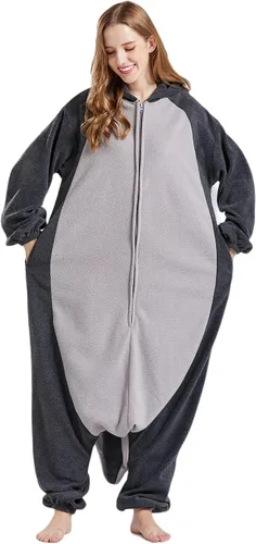 Vista 4 de DarkCom Unisex Adult Cosplay Animal Onesie Halloween Costume Christmas One Piece Pajamas Sleepwear for Women Men