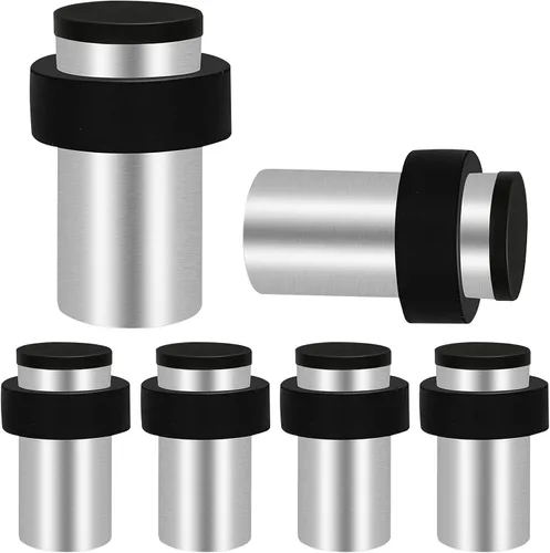 Vista 8 de KOLAKO Tope de puerta, tope de puerta de piso, negro para parte inferior de la puerta, 2 pulgadas (1.969 in), resistente, cilíndrico comercial