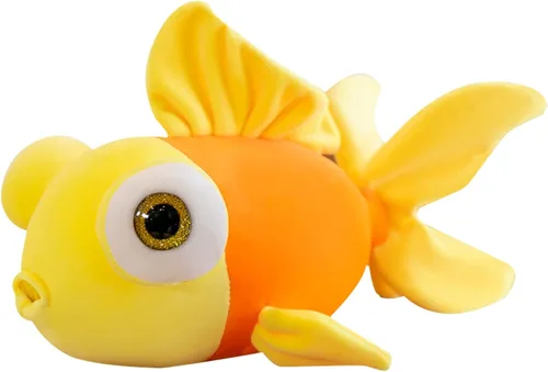 Vista 7 de Peluche de pez dorado de 13.8 pulgadas, suave, lindo, regalo Rosa