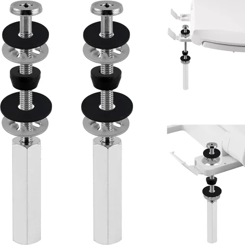 Vista 8 de Tornillos universales del asiento de inodoro del latón macizo, 2 pernos de asiento de inodoro del metal de las PC