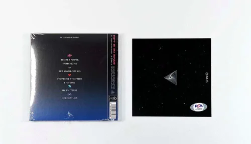 Vista 2 de Portada de CD firmada de Coldplay certificada como auténtica por PSA/DNA COA compatible con Coldplay