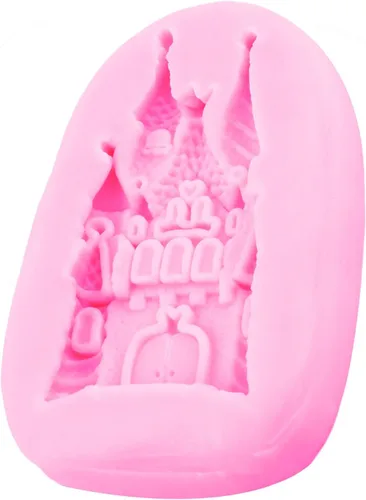 Vista 9 de Moldes de silicona para fondant de castillo de cuento de hadas para decoración de tartas, decoración de cupcakes, pasta de goma de caramelo