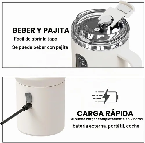 Vista 6 de Batido portátil para licuadora, 18oz personal, inalámbrico