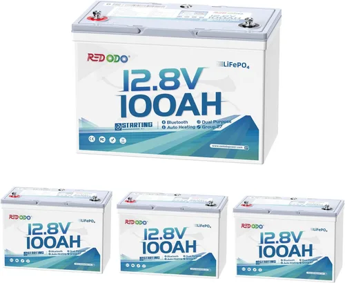Vista 25 de Redodo Batería de litio Bluetooth inteligente de 12 V 50 Ah LiFePO4 para motor de arrastre, protección contra bajas temperaturas, vida útil de 10
