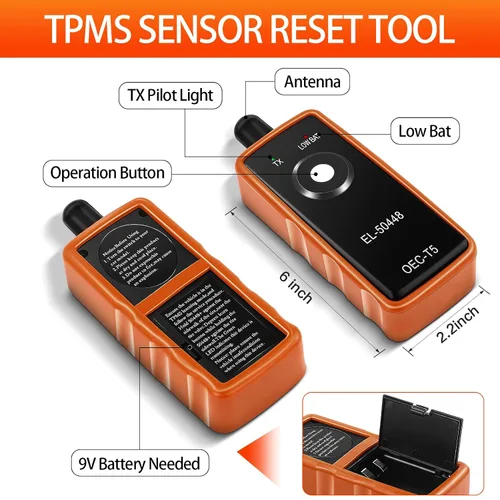 Vista 8 de Herramienta de reaprendizaje TPMS para sensor de neumáticos de automóvil, FIRSTOOL EL-50448 TPMS herramienta de reinicio de neumáticos, herramienta