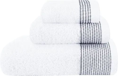 Vista 21 de Belizzi Home Juego de 3 toallas de algodón ultra suave, contiene una toalla de baño de 28 x 55 pulgadas, una toalla de mano de 16 x 24 pulgadas y un
