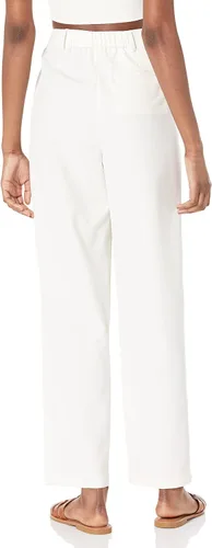 Vista 2 de The Drop Pantalón recto plisado Dylan para mujer