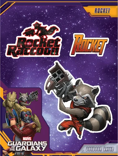 Vista 10 de Marvel Guardianes de la Galaxia Groot Calcomanías – Juego de 3 calcomanías de vinilo para coche, laptop, computadora, monopatín, calcomanías