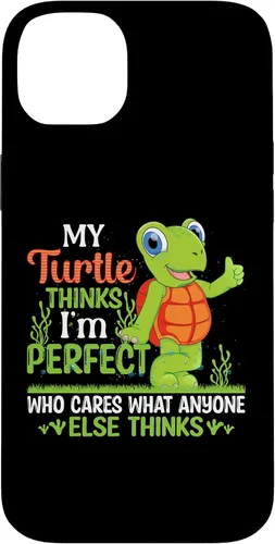 Vista 15 de My Turtle Thinks I'm Perfect Who Cares What Tortoise Case for iPhone 16