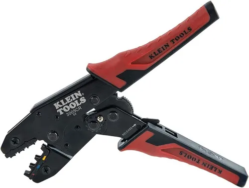 Vista 2 de Klein Tools 3005CR Herramienta de crimpadora de alambre, crimpadora de terminales aislada de trinquete para cable de 10 a 22 AWG