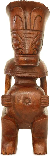 Vista 12 de G6 Collection Escultura de estatua tribal primitiva de madera extra grande de 24 pulgadas, hecha a mano, tótem de barra tiki, hecho a mano, regalo