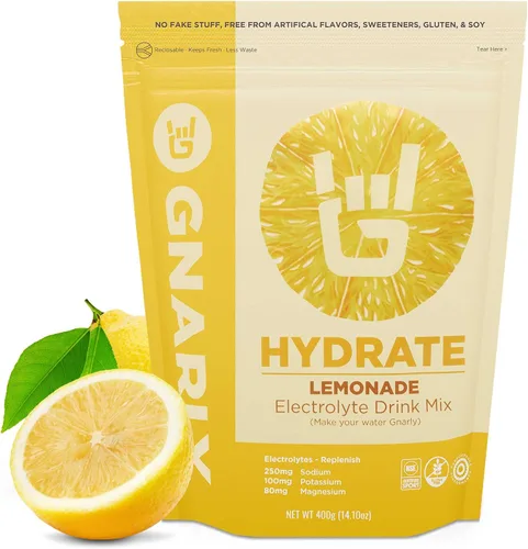 Vista 17 de Gnarly Nutrition Hydrate Electrolyte Powder - Mezcla de bebida hidratante para ejercicio de pomelo rojo rubí - Contenido NSF certificado - Solución