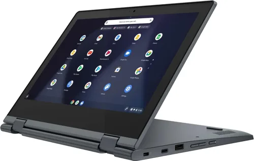 Vista 5 de Lenovo Flex 3 Chromebook 11.6" HD 2 en 1 - Laptop con pantalla táctil, Intel Celeron N4020, 4 GB de RAM, 64 GB eMMC, Abyss Blue