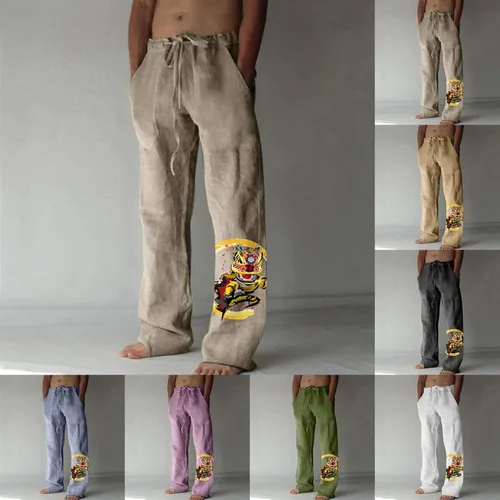 Vista 3 de GIERIDUC Pantalones deportivos para hombre Pantalones deportivos para hombre con bolsillos con cremallera para hombre, pantalones de vestir marrón