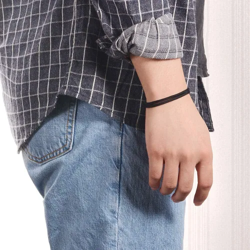 Vista 7 de Jeka 6 pulseras ajustables de cuerda trenzada náutica hecha a mano para hombre