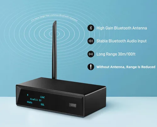 Vista 8 de B3 Profesional Receptor de Música XLR Bluetooth v5.1, Transmisor LDAC y aptX HD, DAC ESS Integrado, RCA Analógico, Salidas Ópticas Digitales