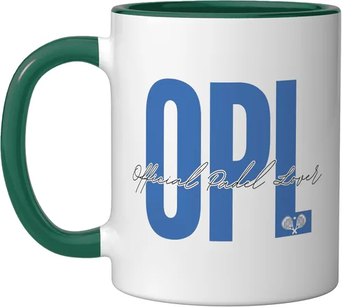 Vista 6 de OPL Official Padel Lover Ceramic Mug, Pink/White, 15oz Rosa/blanco