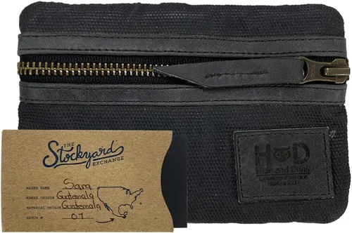 Vista 8 de Hide & Drink, Estuche de bolsillo multiherramientas, Bolsa compacta multiusos con cremallera para artículos de diario (EDC), Mini estuche de Negro