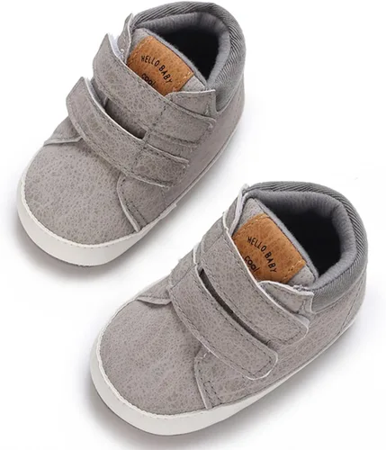 Vista 32 de COSANKIM Zapatos deportivos para bebé niño y niña, zapatos de tobillo altos, antideslizantes, suela suave, zapatos de cuna para niños pequeños