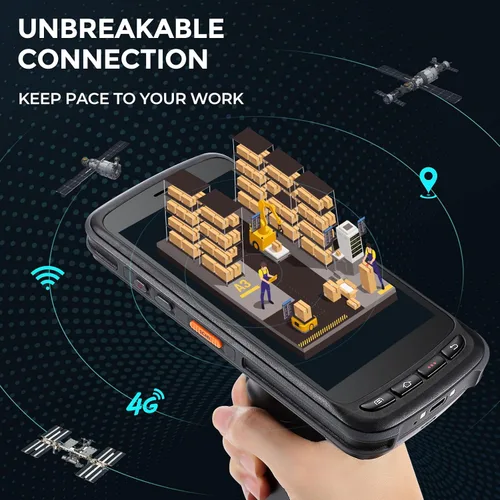 Vista 6 de MUNBYN Android 13 escáner de código de barras portátil computadora móvil 1D/2D QR, centro de reparación de EE. UU., 2 años de reparaciones sin