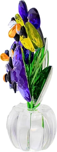 Vista 4 de Ganz 4 Pulgadas Pansy Posy Pot Acrílico Multicolor