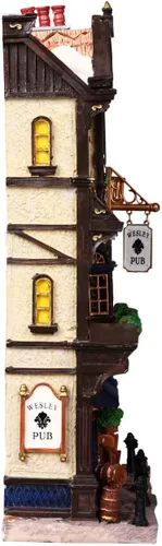 Vista 3 de Lemax Christmas Village Wesley Pub funciona con pilas (4.5V) - 45099