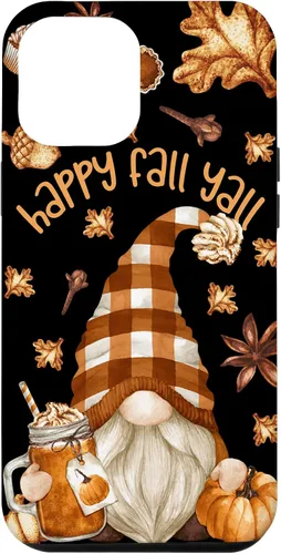 Vista 25 de Funda para iPhone 16 con diseño de especias de calabaza con diseño de gnomo de otoño