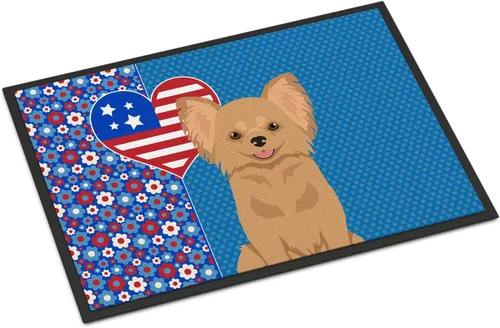Vista 161 de Caroline's Treasures WDK5119JMAT Airedale Terrier USA - Tapete para interiores o exteriores, 24 x 36 pulgadas, tapete para puerta delantera